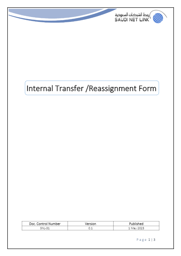 SNL-31 Internal Transfer Form | SNL Community